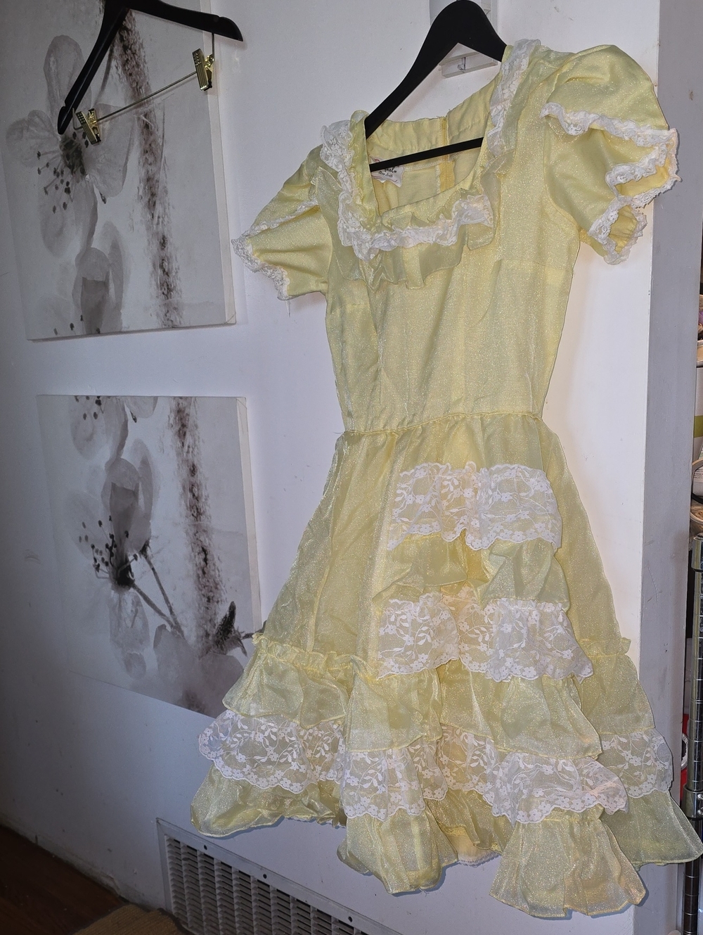 Princess - Bo Peep - Square Dance Iridescent Yellow Dress - Xs